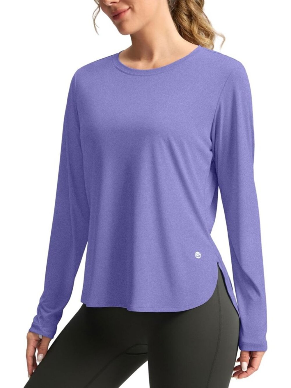 Women's Heather Purple Long Sleeve Lightweight Quick Dry 50+ UV Protection Shirt